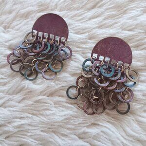 Statement Earring in Loki-Style Cascading Interlocking Rings